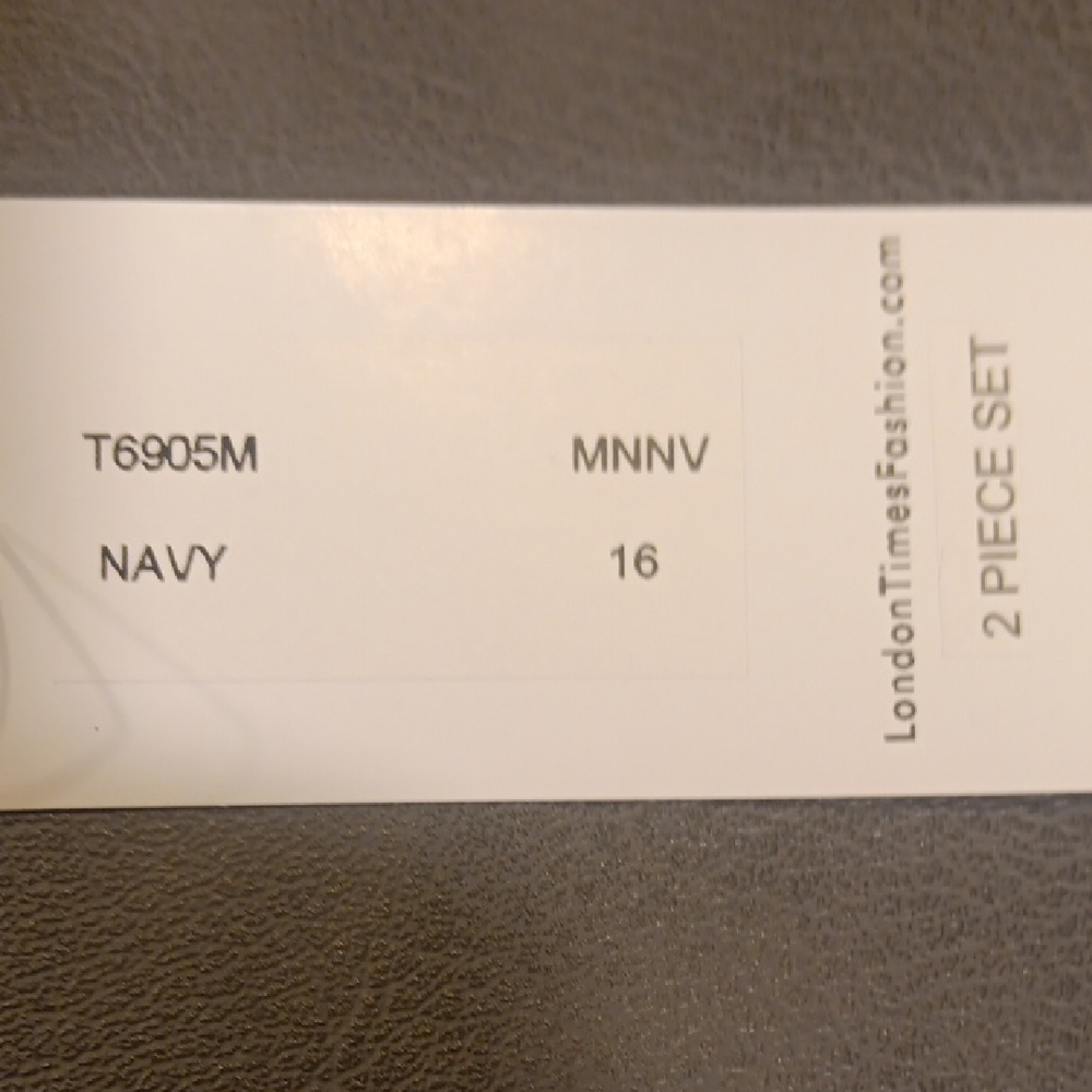 NWT! London Times Navy Polished Hem Sheath Dress with Jacket - Picture 9 of 12
